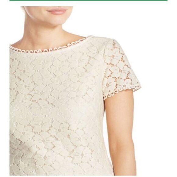 Adrianna Papell Size 16 Short Sleeve Lace Shift - Picture 2 of 9